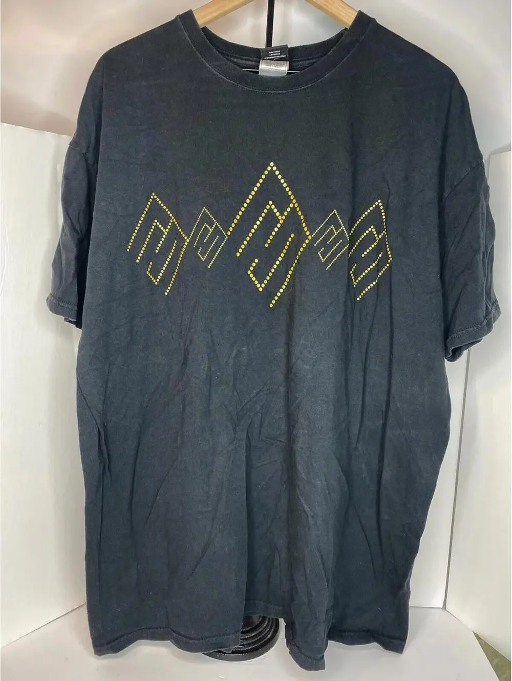 Jordan Shirt Mens XXL Black Tee Short Sleeve Diamond Y2K Jumpman A1*